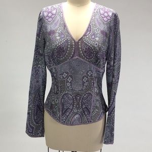 Elie Tahari Lavendar Silk Blouse